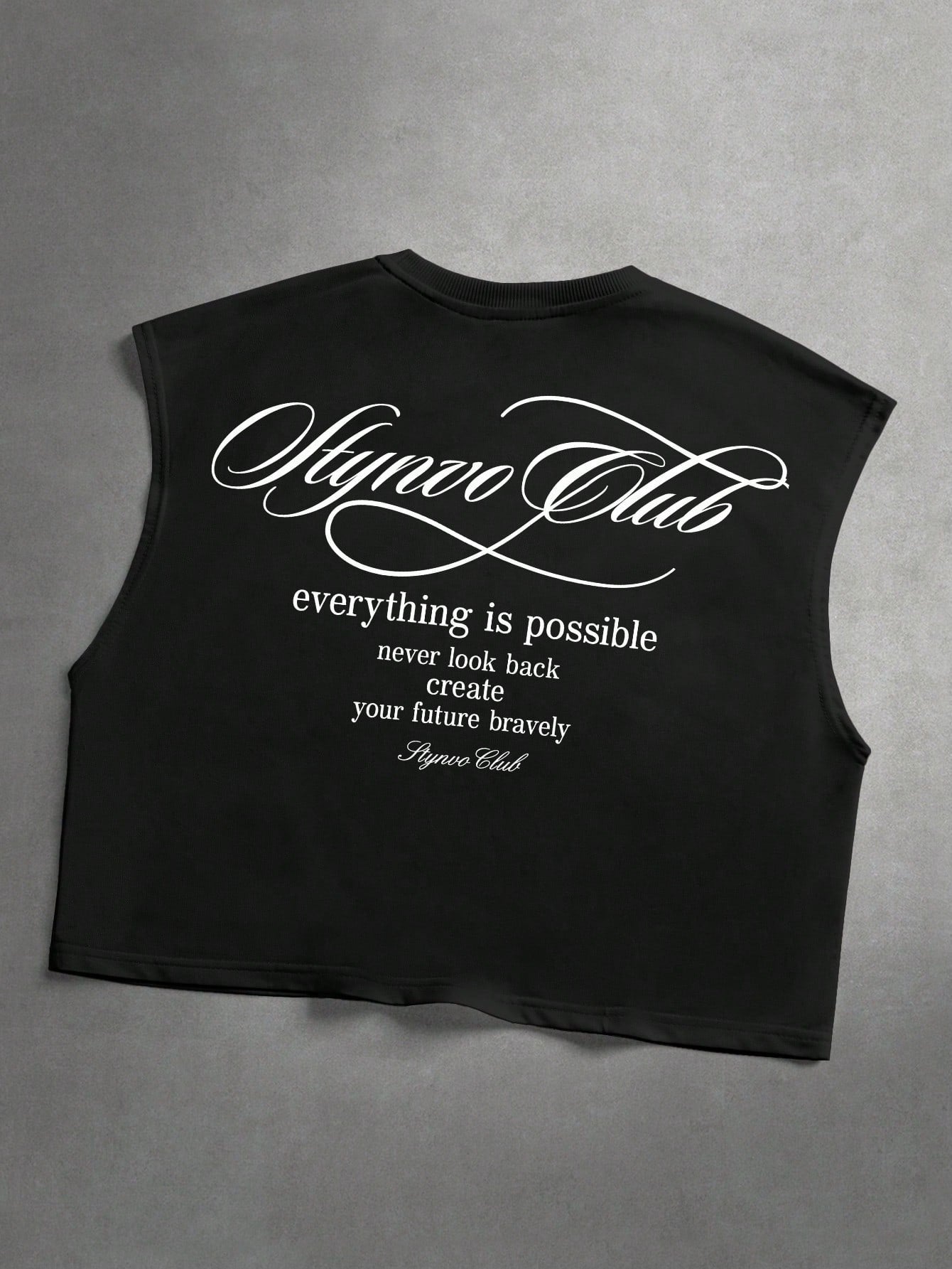 Men Slogan Print Loose Fit Casual Tank Top