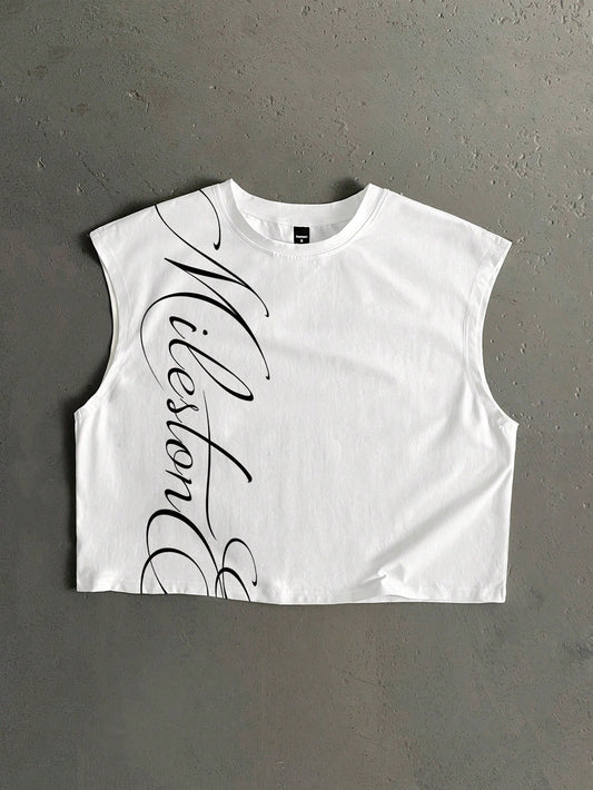 Manfinity Roughcode Men's Retro Crop Tank Top