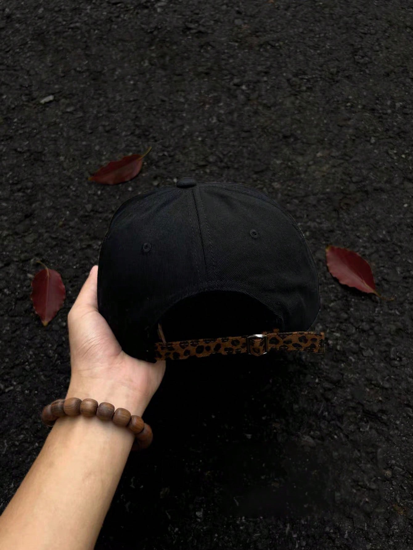 Retro Leopard Print Hip Hop Flat Brim Baseball Cap