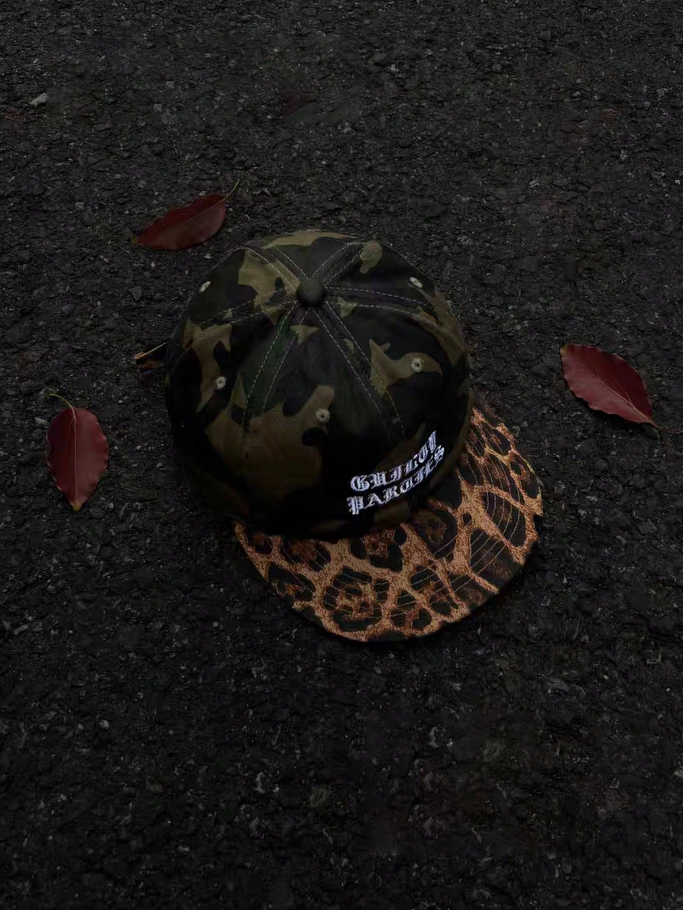 Retro Leopard Print Hip Hop Flat Brim Baseball Cap