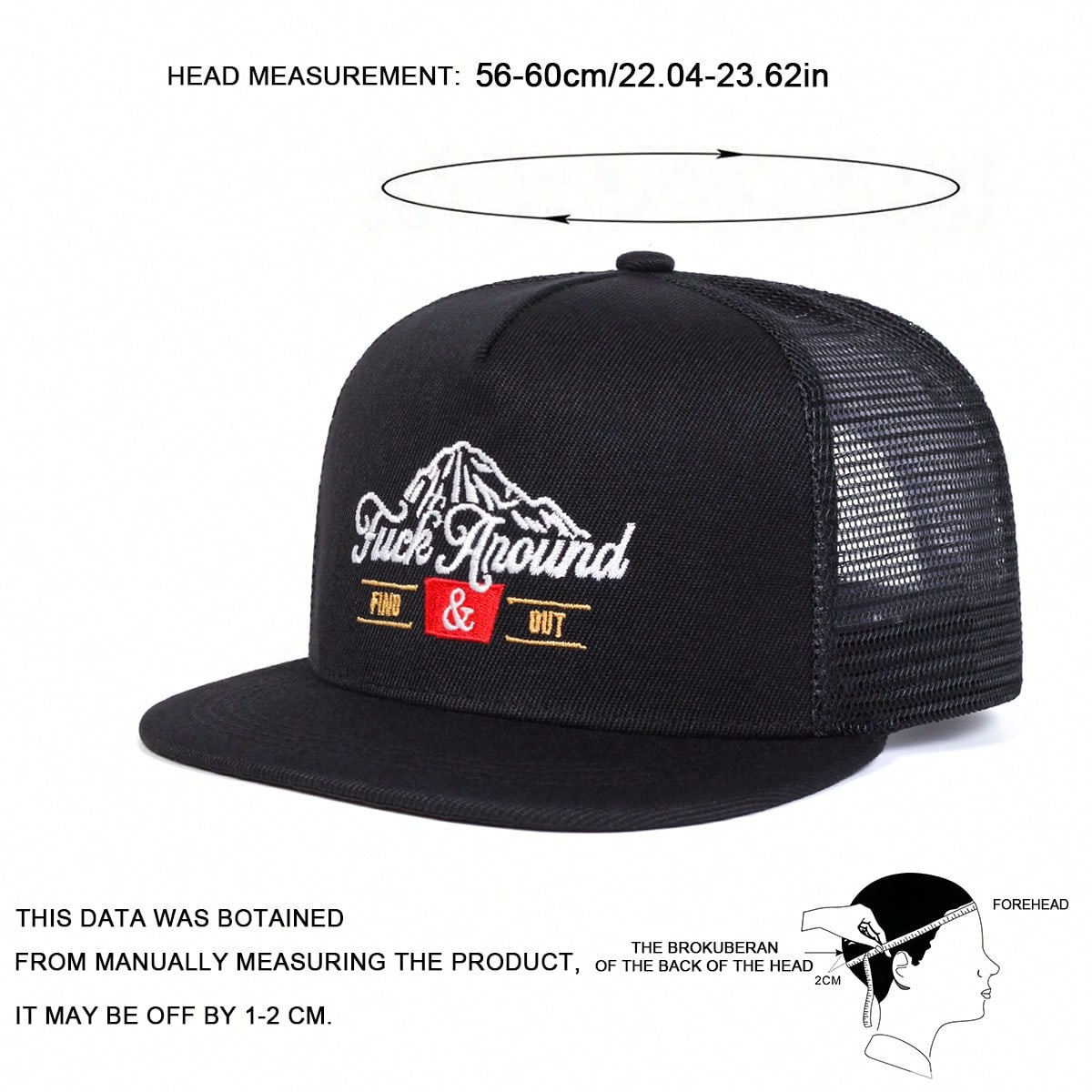 Men's AROUND Embroidered Snapback Street Fashion Cap