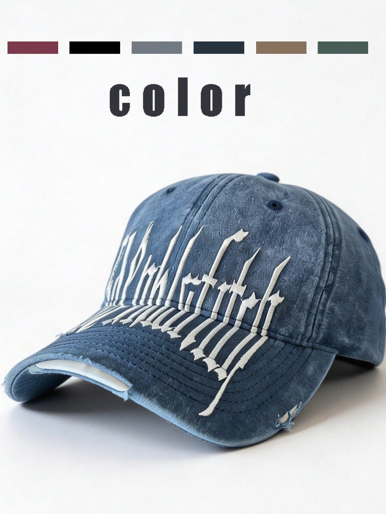 Unisex 91 Embroidered Vintage Washed Baseball Cap