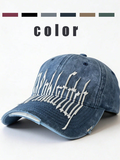Unisex 91 Embroidered Vintage Washed Baseball Cap