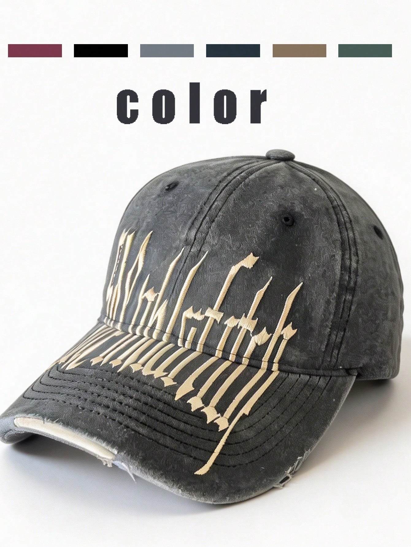 Unisex 91 Embroidered Vintage Washed Baseball Cap