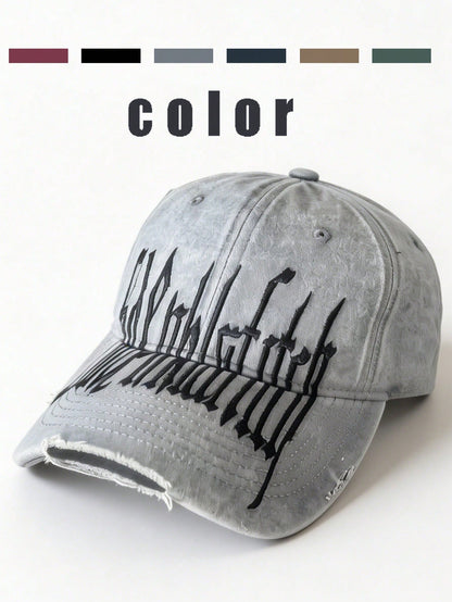 Unisex 91 Embroidered Vintage Washed Baseball Cap