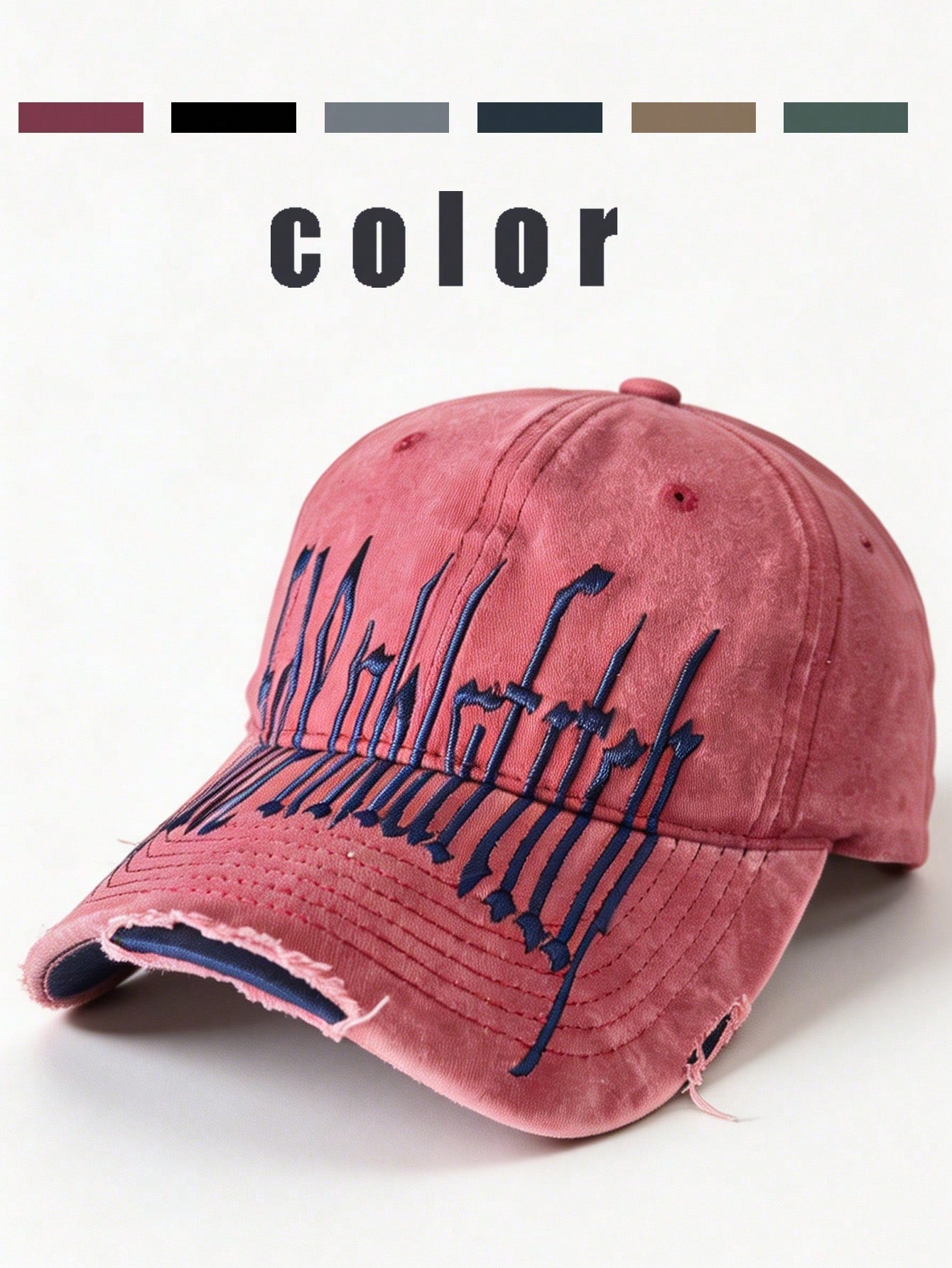 Unisex 91 Embroidered Vintage Washed Baseball Cap