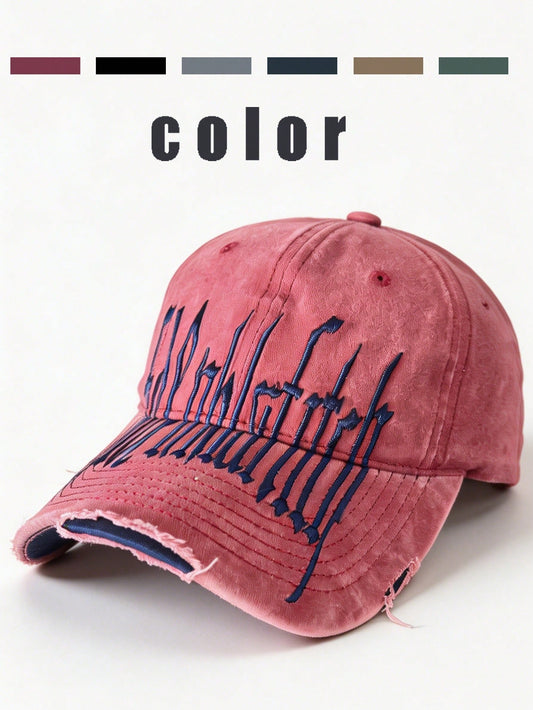 Unisex 91 Embroidered Vintage Washed Baseball Cap