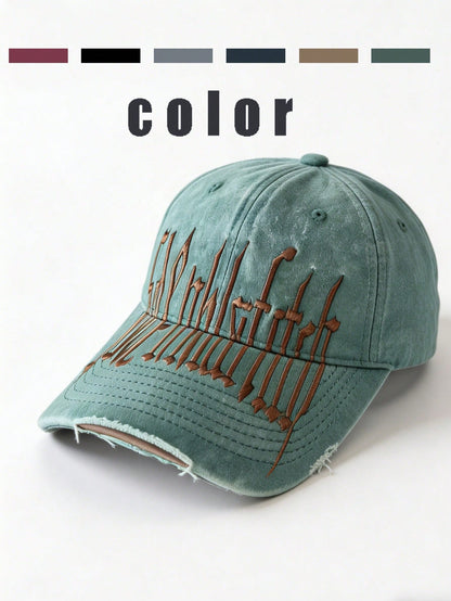 Unisex 91 Embroidered Vintage Washed Baseball Cap