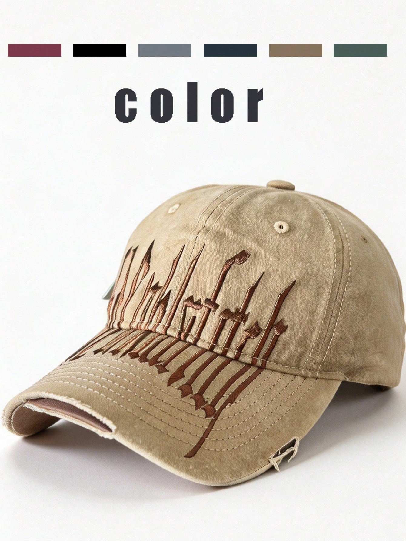 Unisex 91 Embroidered Vintage Washed Baseball Cap