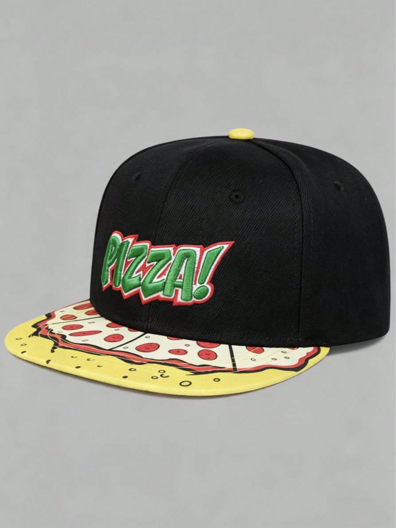 Unisex Pizza Embroidered Bite Mark Baseball Cap