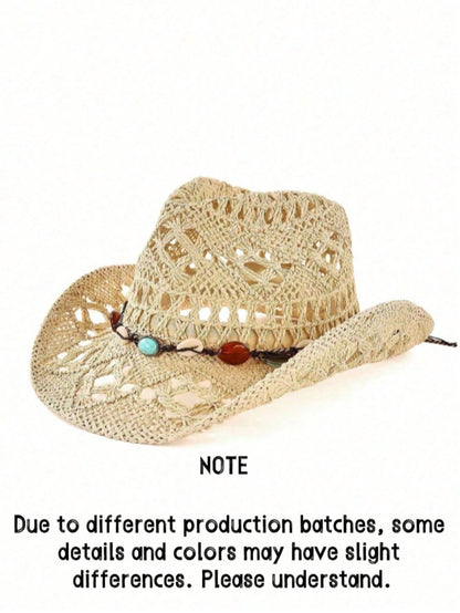 Women Bohemian Wide Brim Straw Panama Hat
