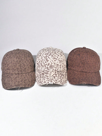 Retro Leopard Print Unisex Baseball Cap Snapback Hat