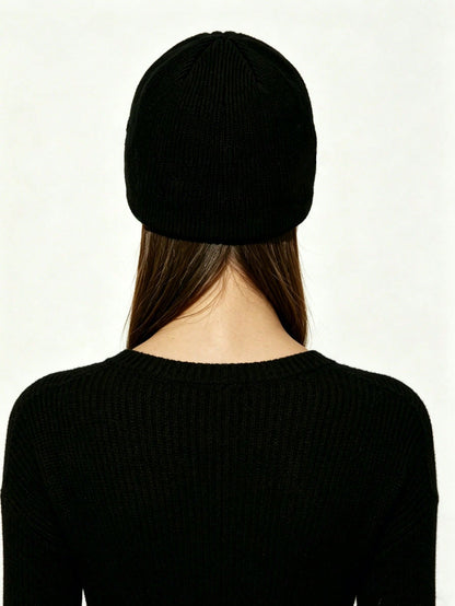 Rivet Hollow Out Knit Beanie Korean Street Style