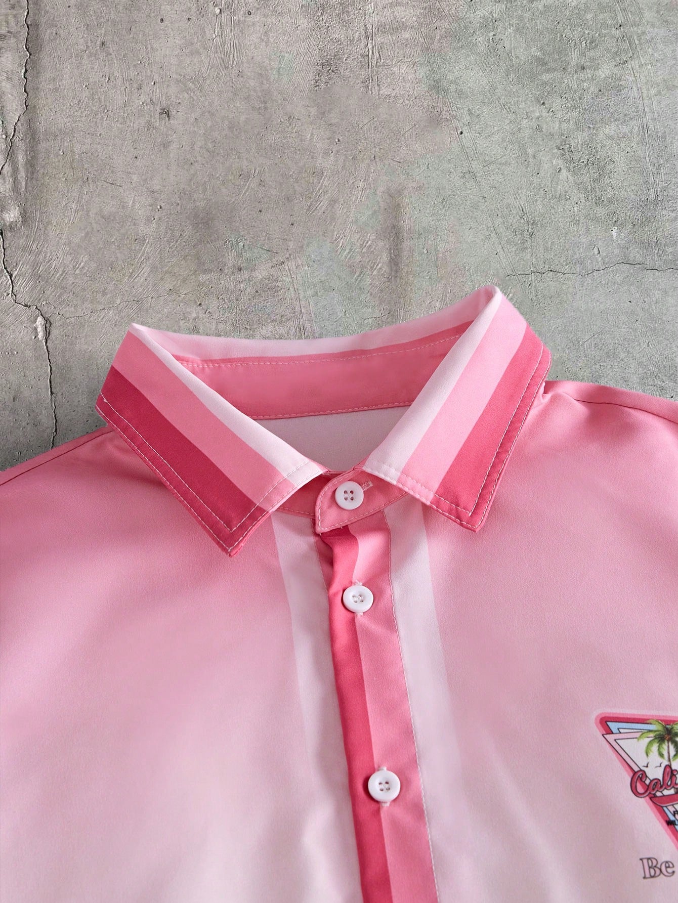 Men's Ombre Polo Shirt and Shorts Set