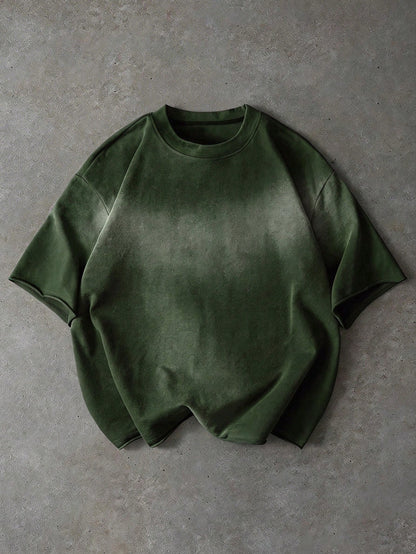 Vintage Gradient Brown Ombre Oversized T-Shirt