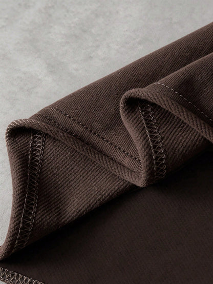 Vintage Gradient Brown Ombre Oversized T-Shirt
