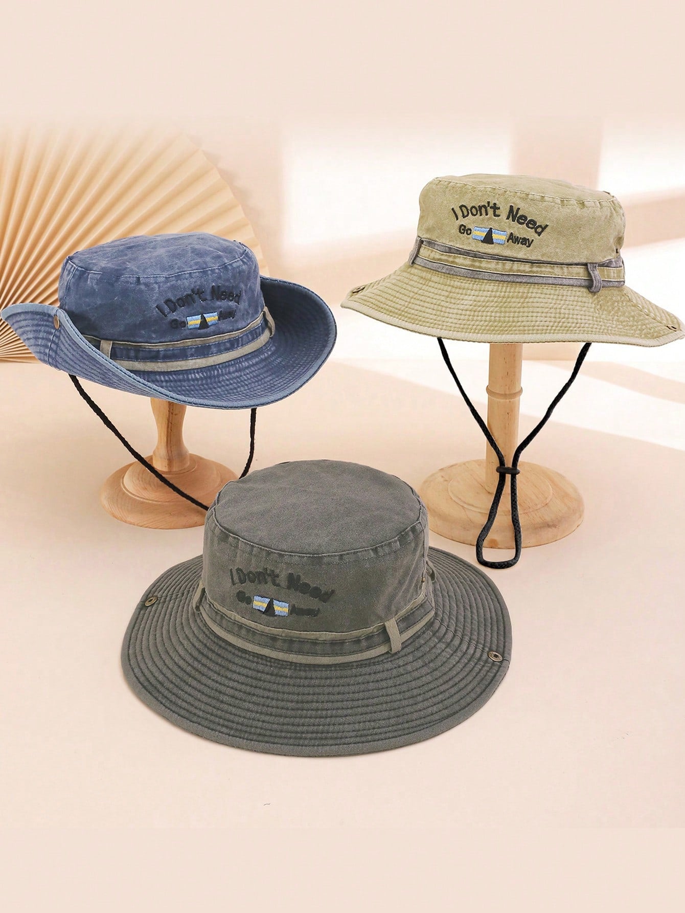 Unisex Wide Brim Sun Bucket Hat