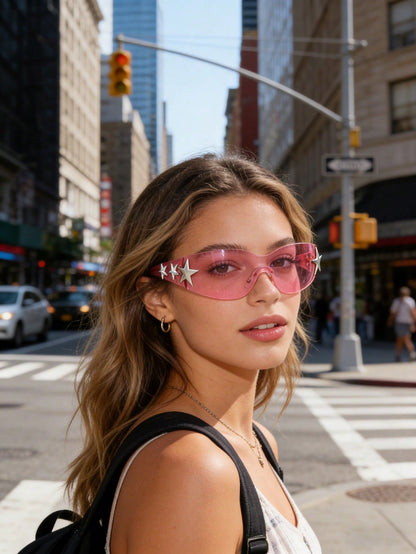 Y2K One-Piece Rimless Vintage Daily Fashion Glasses