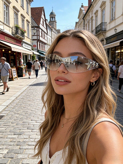 Y2K One-Piece Rimless Vintage Daily Fashion Glasses