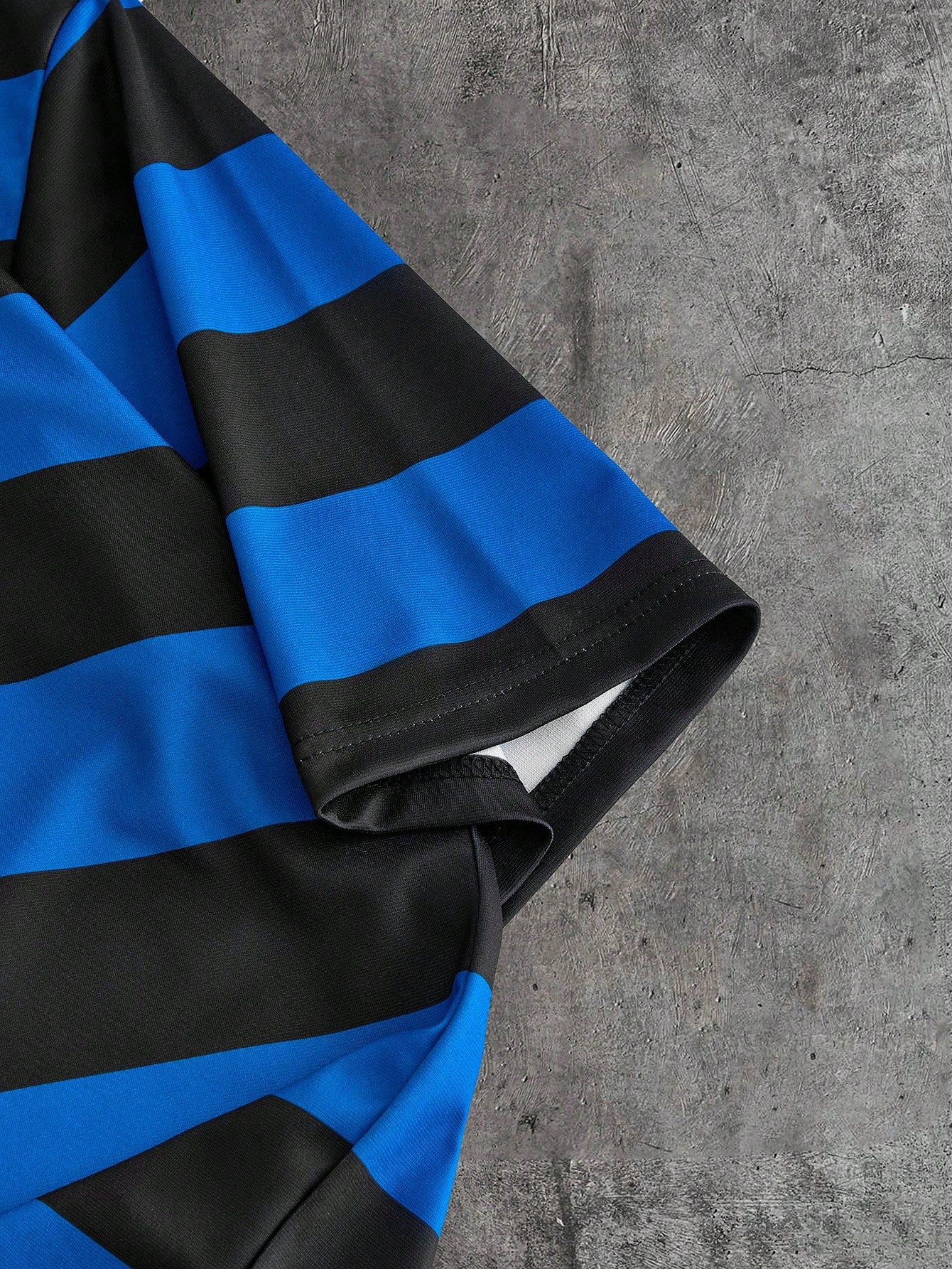 Men's Striped Short Sleeve Polo Shirt