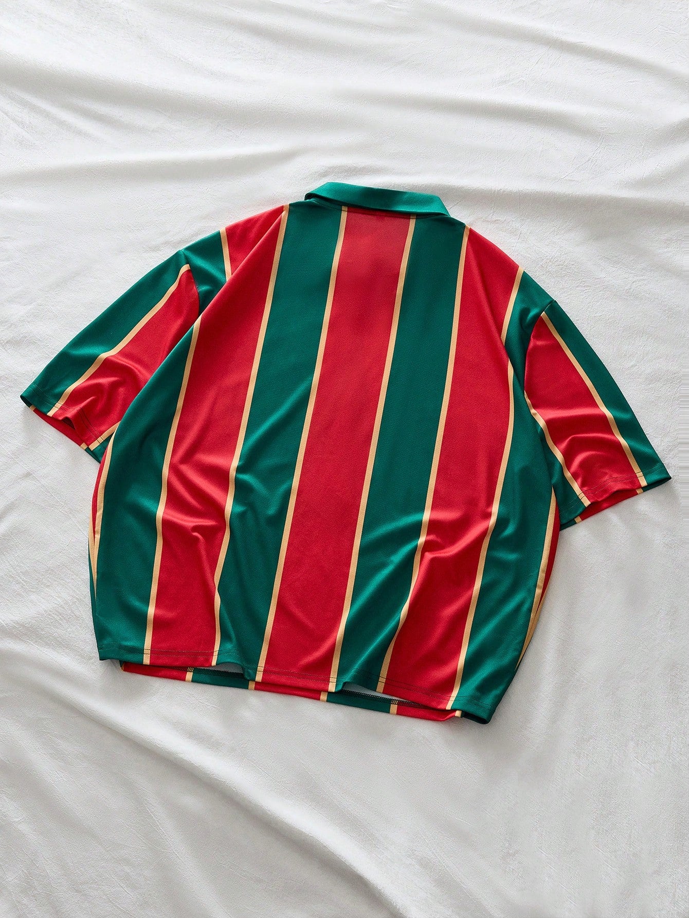 Men's Striped Star Print Summer Polo