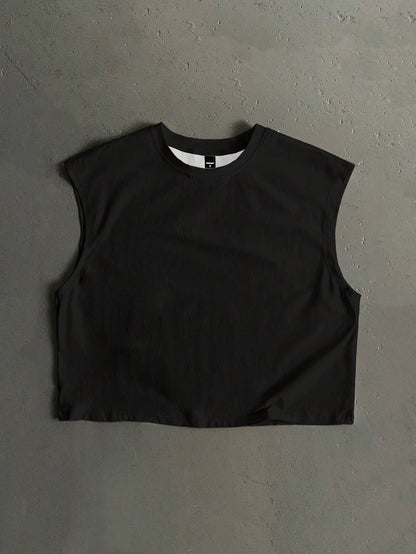 Retro Blurry Dot Slogan Tank Top