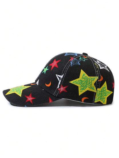 Women's Colorful Letter Heat Transfer Baseball Cap