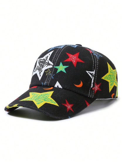 Women's Colorful Letter Heat Transfer Baseball Cap