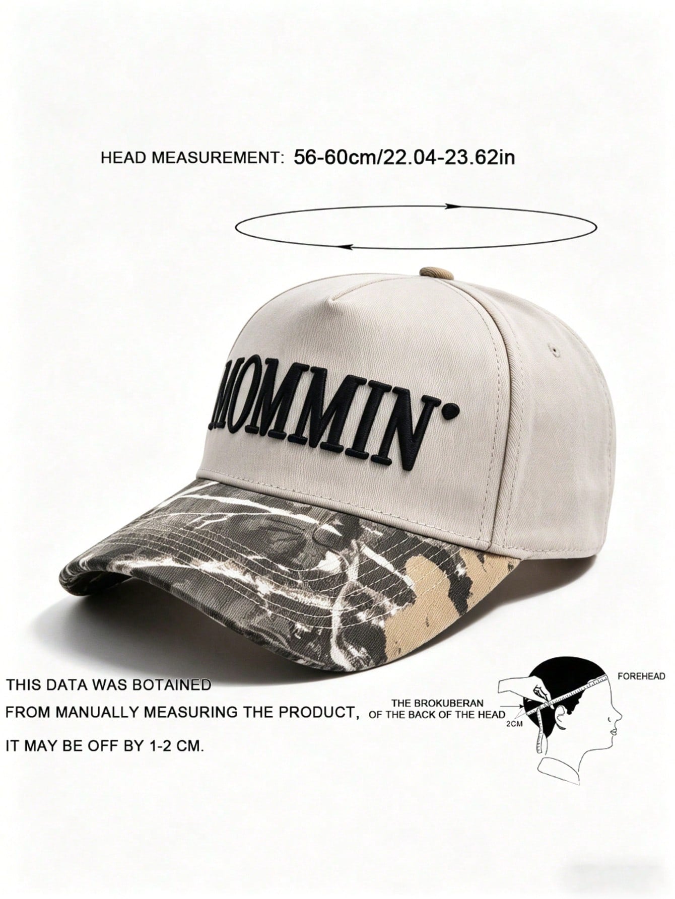 Embroidered Mommin Retro Canvas Baseball Cap