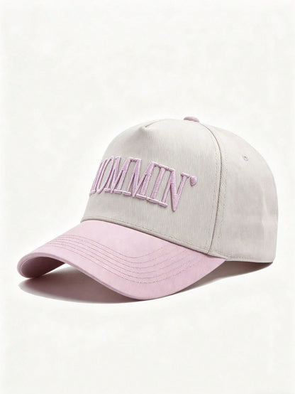 Embroidered Mommin Retro Canvas Baseball Cap
