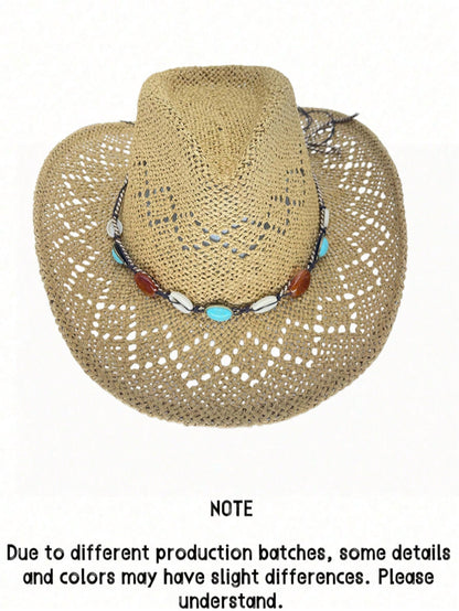 Women Bohemian Wide Brim Straw Panama Hat