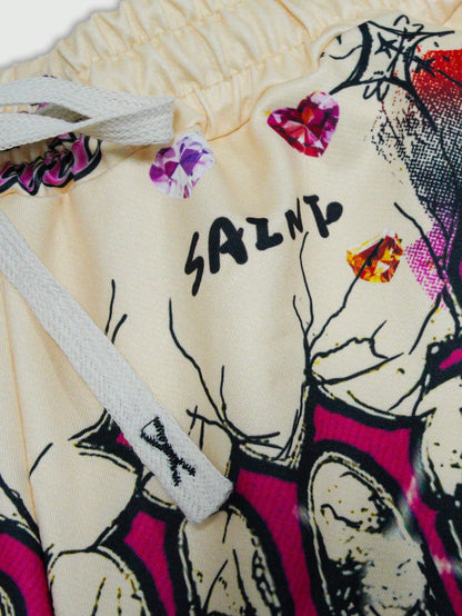 Men's Casual Digital Print Summer Beach Shorts
