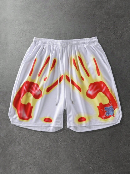 Men's Heat Map Print Mesh Summer Shorts
