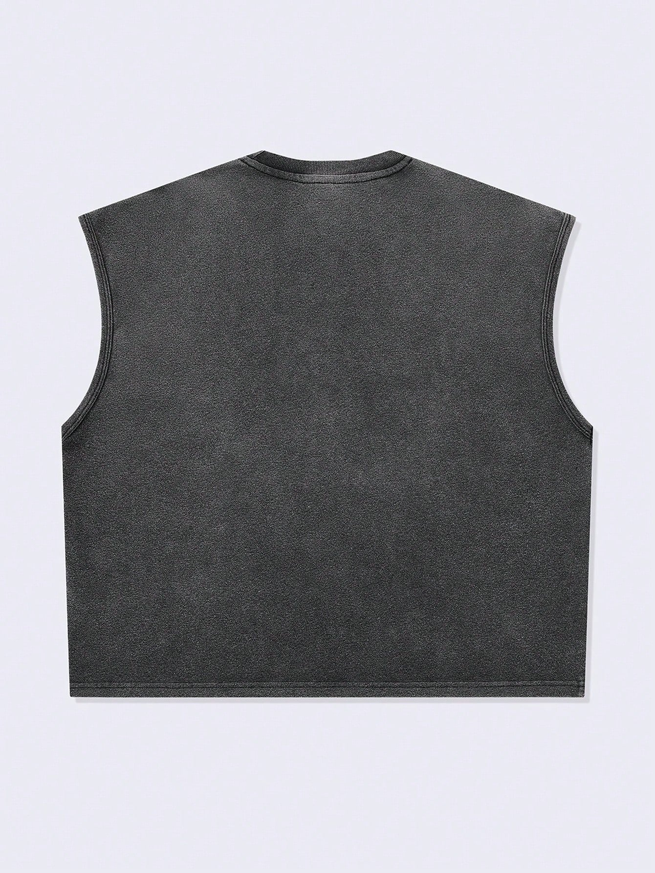 Men Vintage Washed Graphic Crop Tank Top