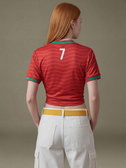 Portugal 2026 World Cup Women's Crop Soccer Jersey