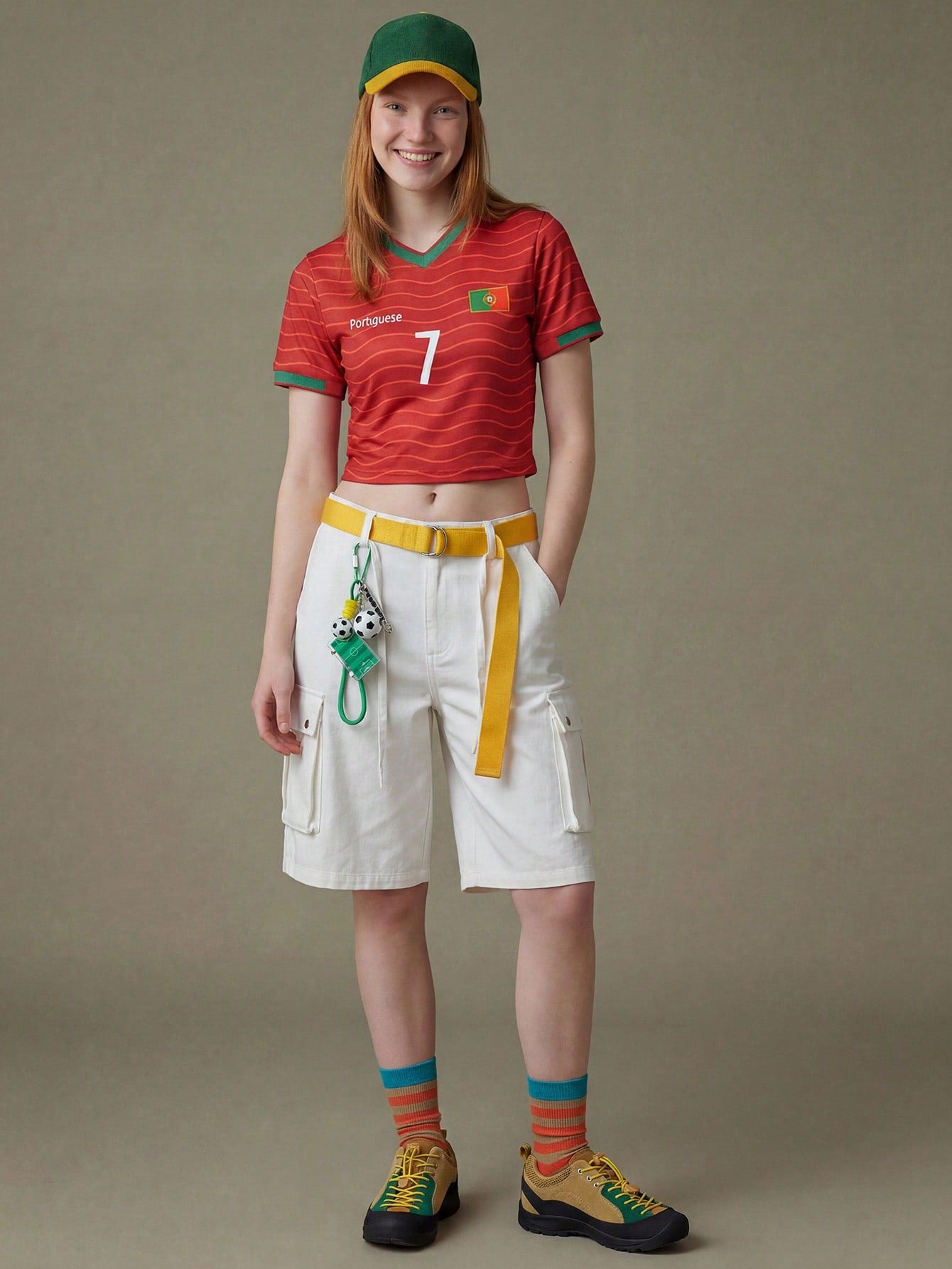 Portugal 2026 World Cup Women's Crop Soccer Jersey