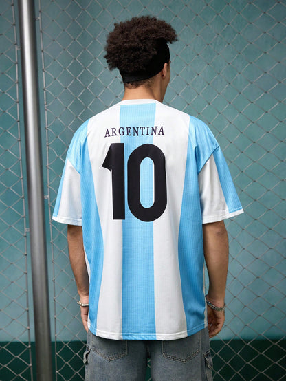 Retro Crane Embroidery Soccer Jersey Bloke Core Tee
