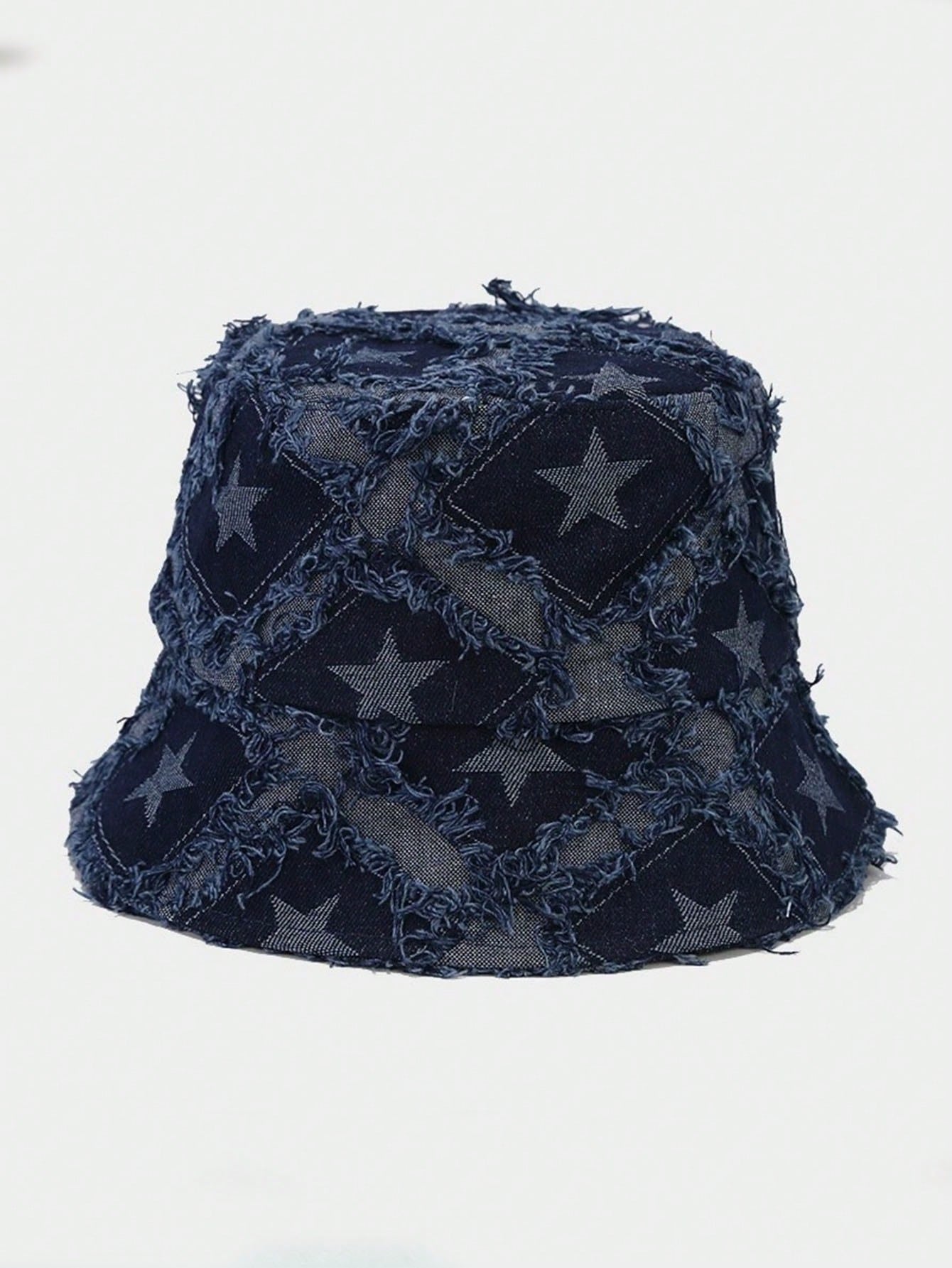 Women Vintage Distressed Denim Sun Bucket Hat