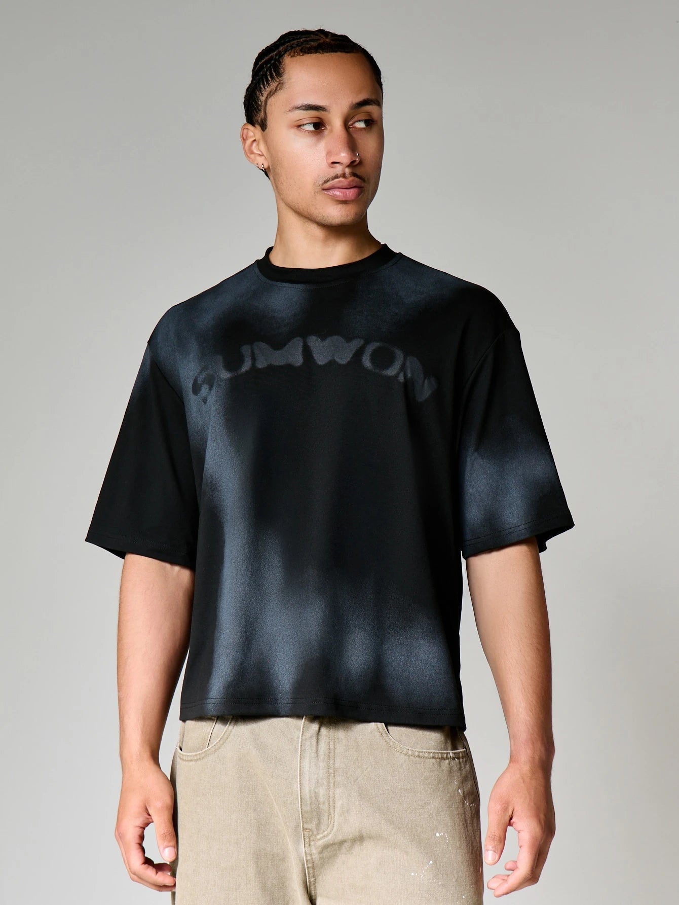 Oversized Tie Dye Abstract Graphic Tee
