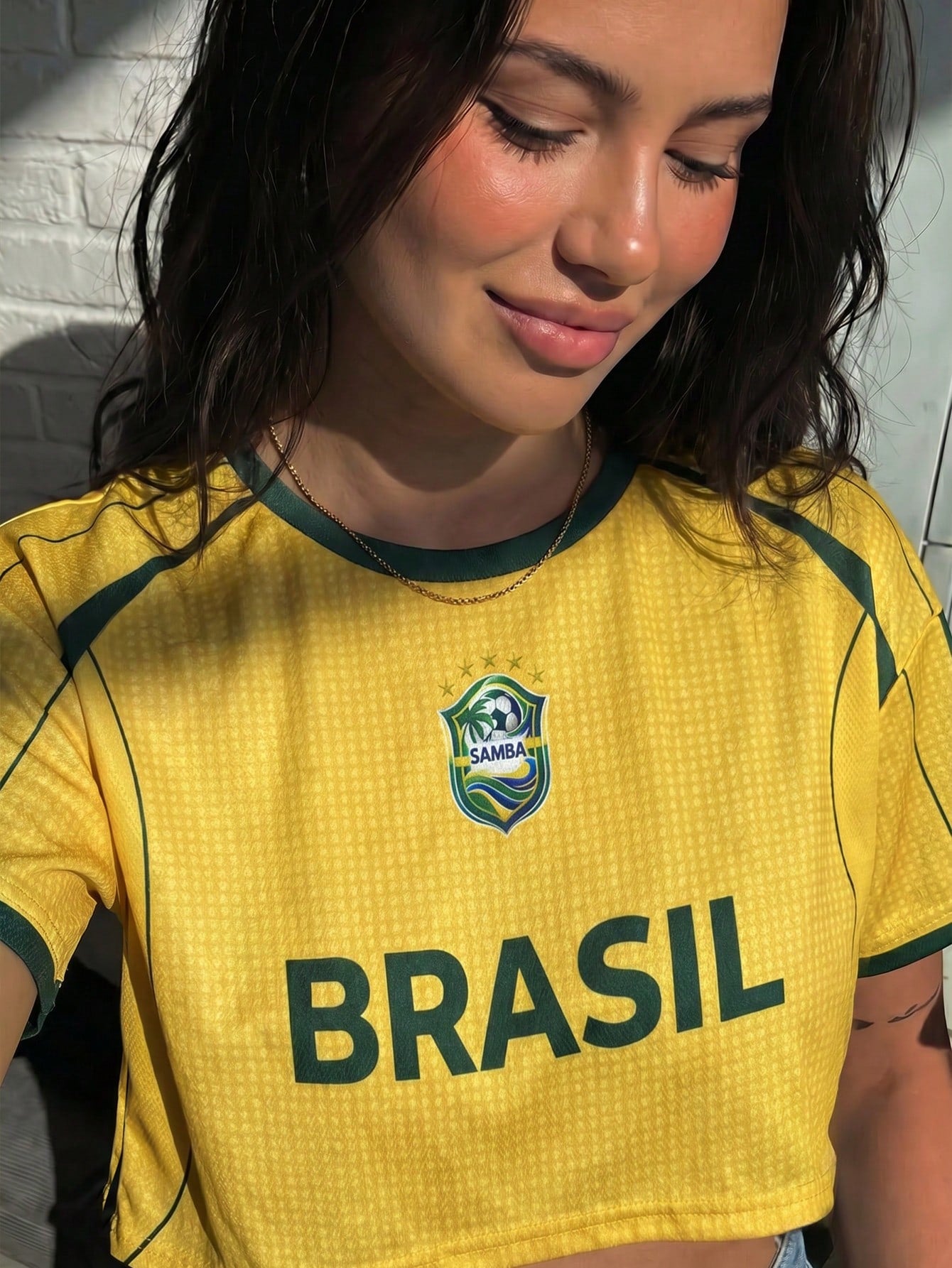 Brazilian Mesh Soccer Jersey T-Shirt