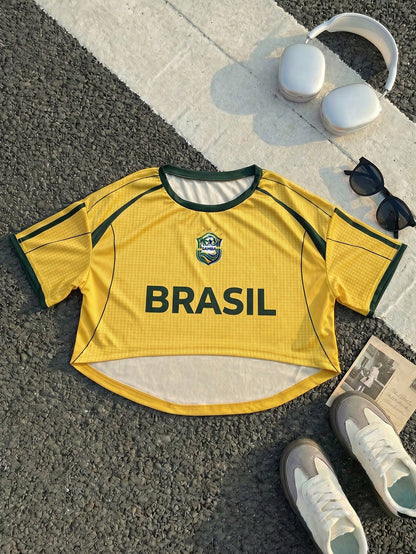 Brazilian Mesh Soccer Jersey T-Shirt