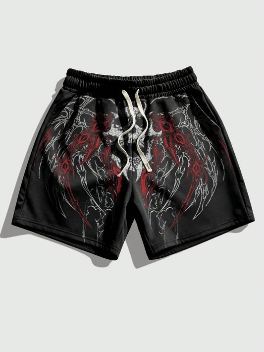Men's Color Block Printed Summer Shorts