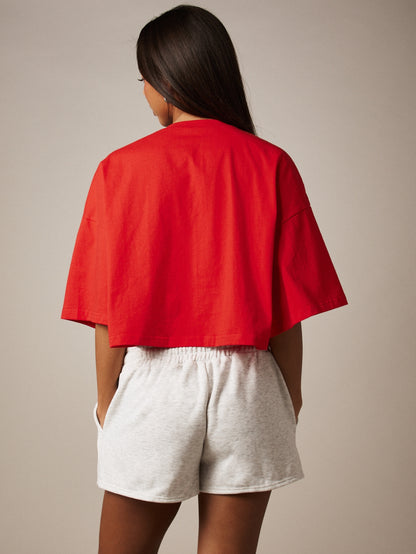 Playboy Motorsport Graphic Oversized Crop Top