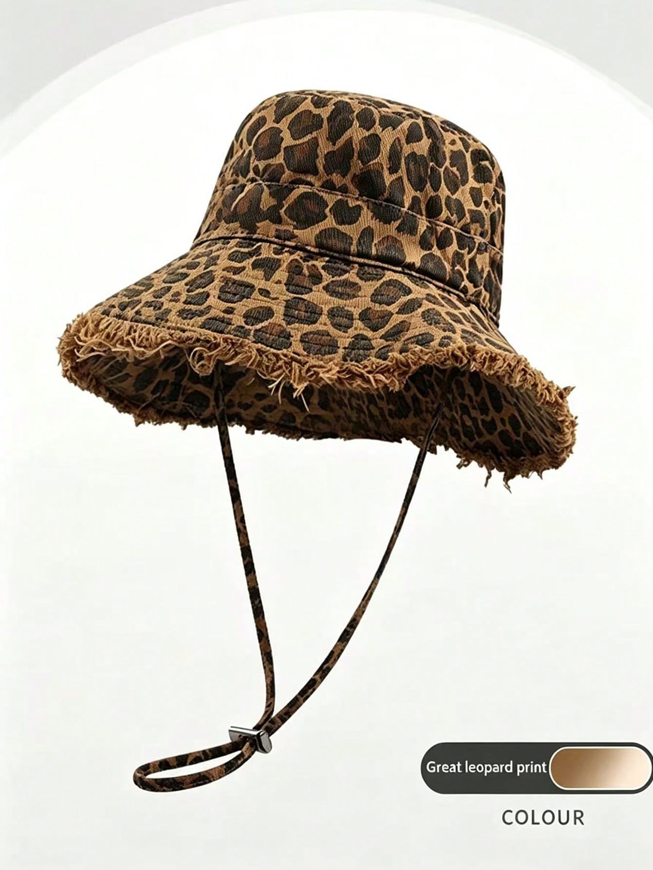 Retro Unisex Leopard Wide Brim Sun Hat