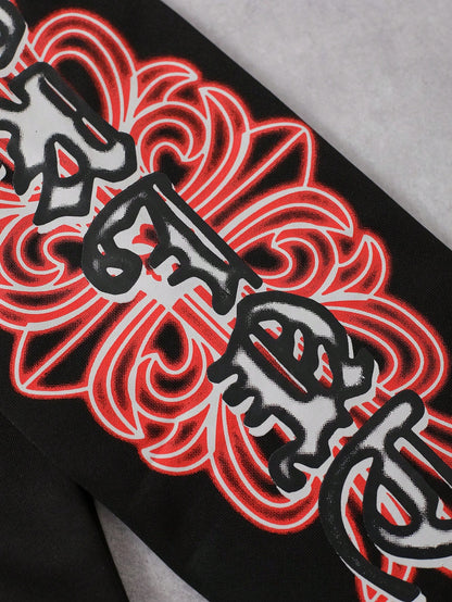 Men's Printed Long Sleeve Gothic Y2K Tee