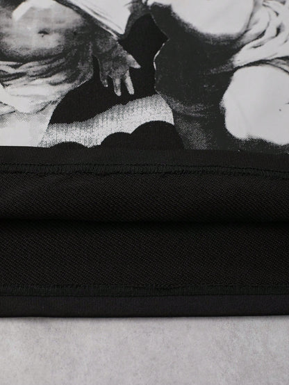 Men's Printed Long Sleeve Gothic Y2K Tee