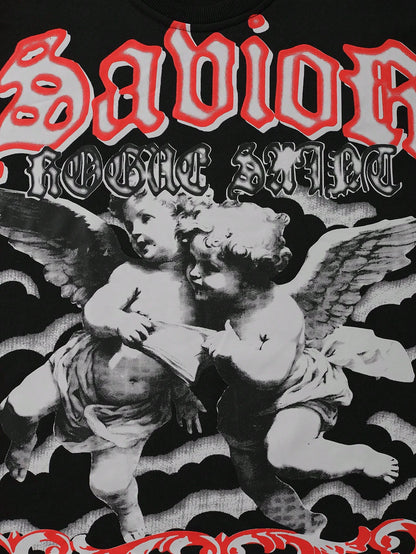 Men's Printed Long Sleeve Gothic Y2K Tee