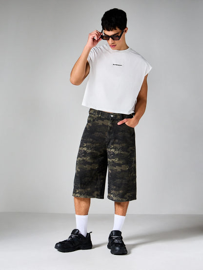 Men's Graphic Sleeveless Crop Tank Top