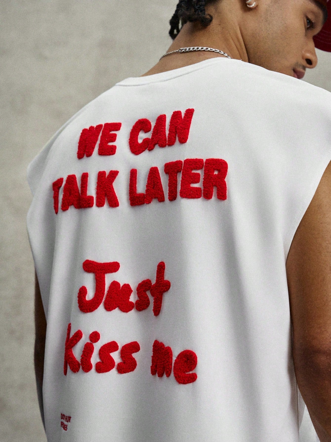 Men's Contrast Letter Print Sleeveless Tank Top