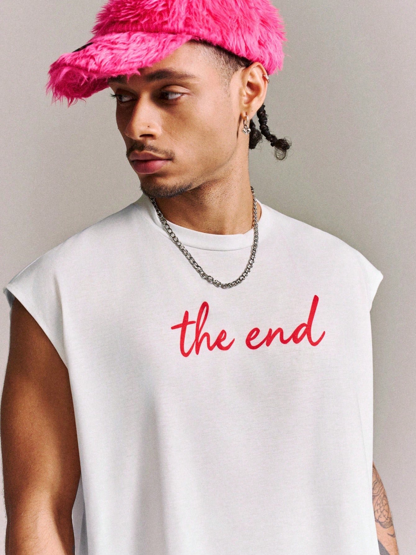 Men's Streetwear Handwritten Letter Tank Top